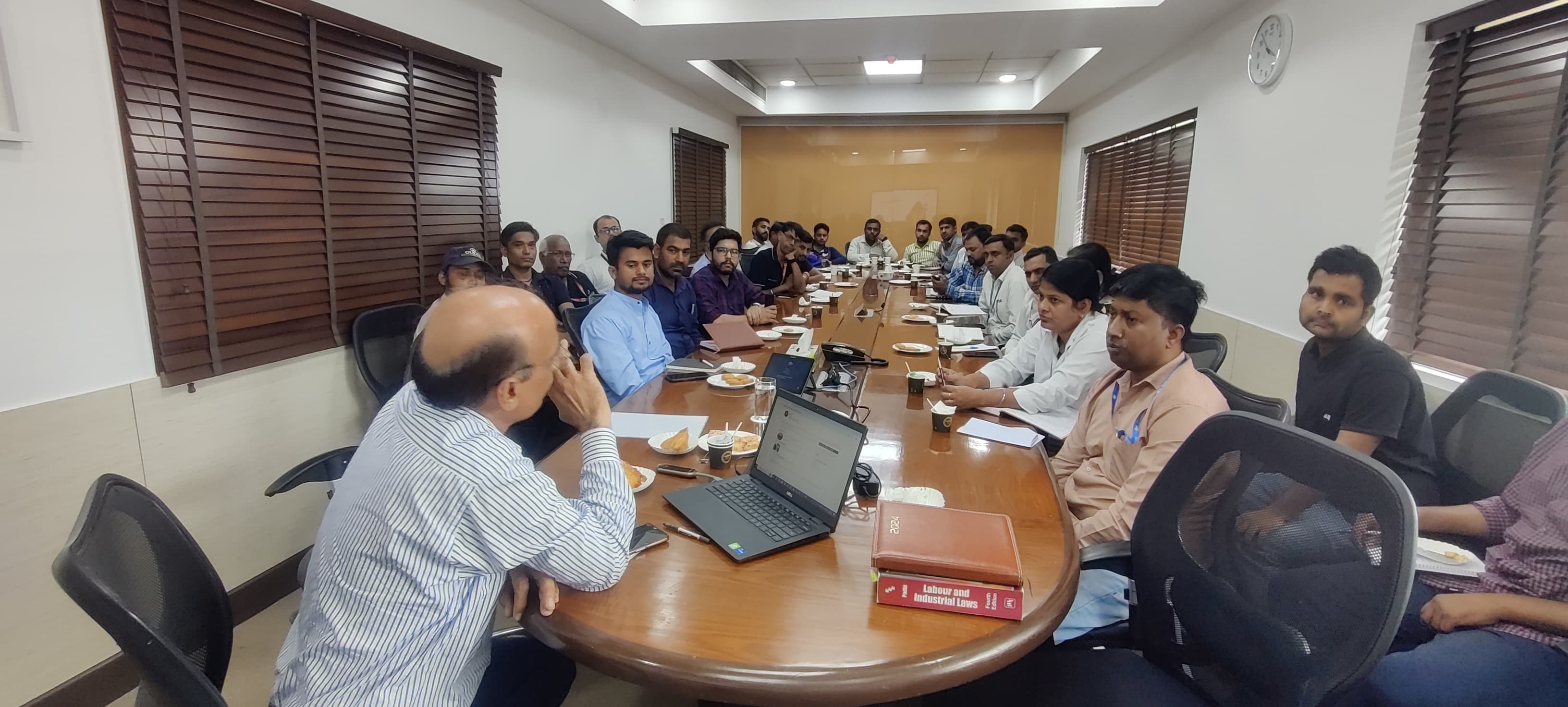 An awareness program conducted at Delhi International Airport Limited DIAL wherein they were informed about ESIC schemes, benefits of Adhaar Seeding and why coverage under ESIC is essential for Employers and Employees.