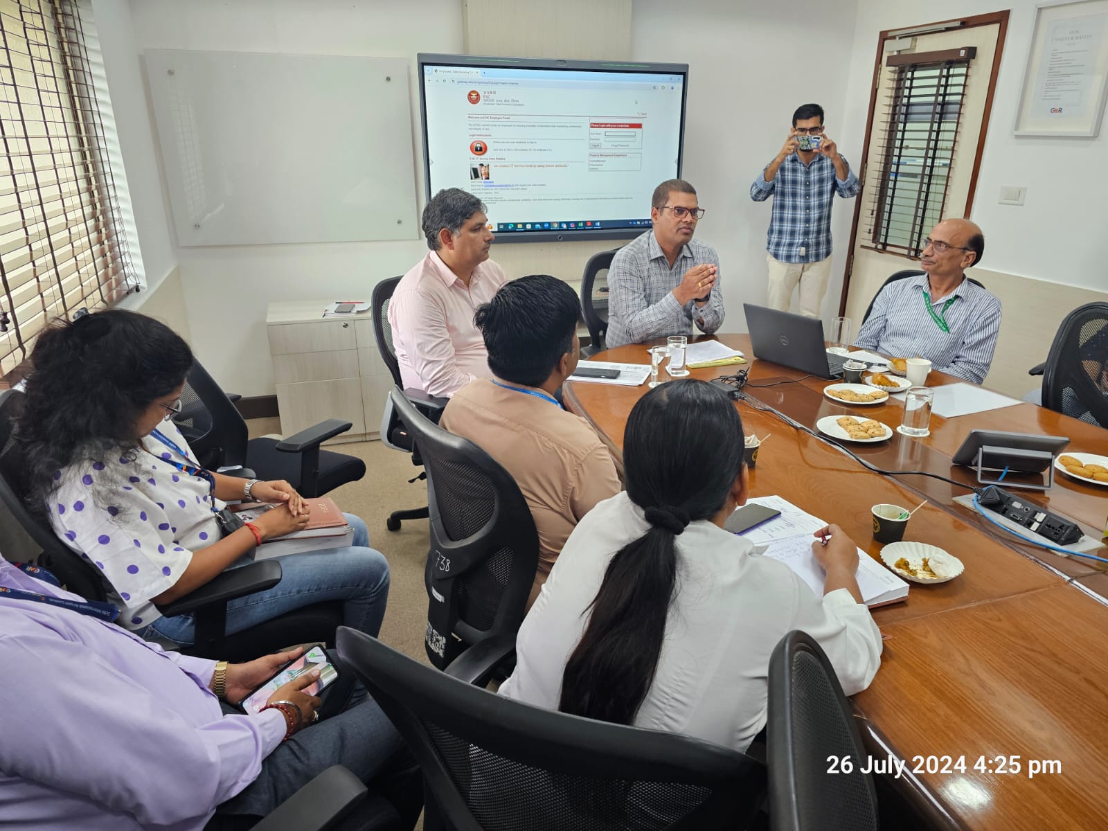 An awareness program conducted at Delhi International Airport Limited DIAL wherein they were informed about ESIC schemes, benefits of Adhaar Seeding and why coverage under ESIC is essential for Employers and Employees.