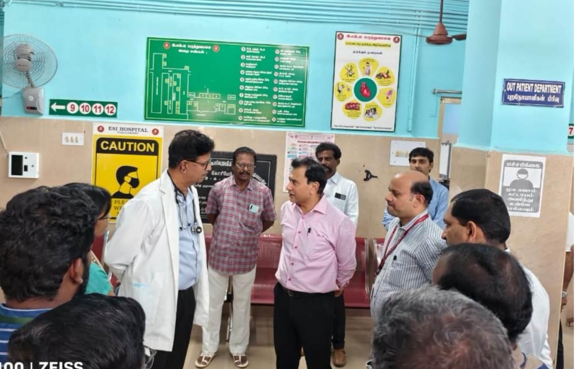 Sh. Kamal Kishore Soan, Director General, ESIC visited ESIS Hospital, Gorimedu, Puducherry